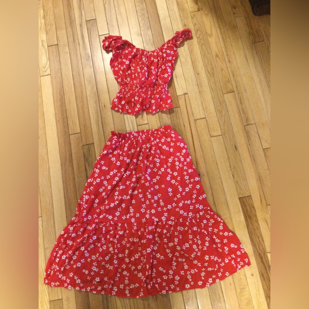 Draper James matching skirt and top.